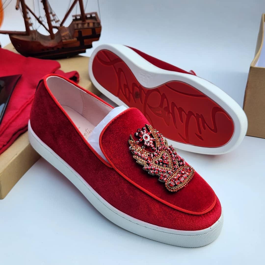 Stylish Men Christian Louboutin Shoe-Red