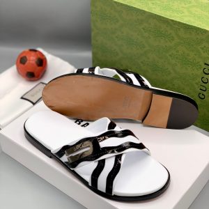 Gucci Italian Men Quality Slippers - White
